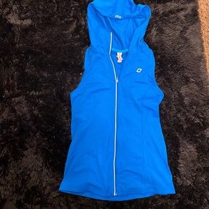 Hooded athletic zip vest